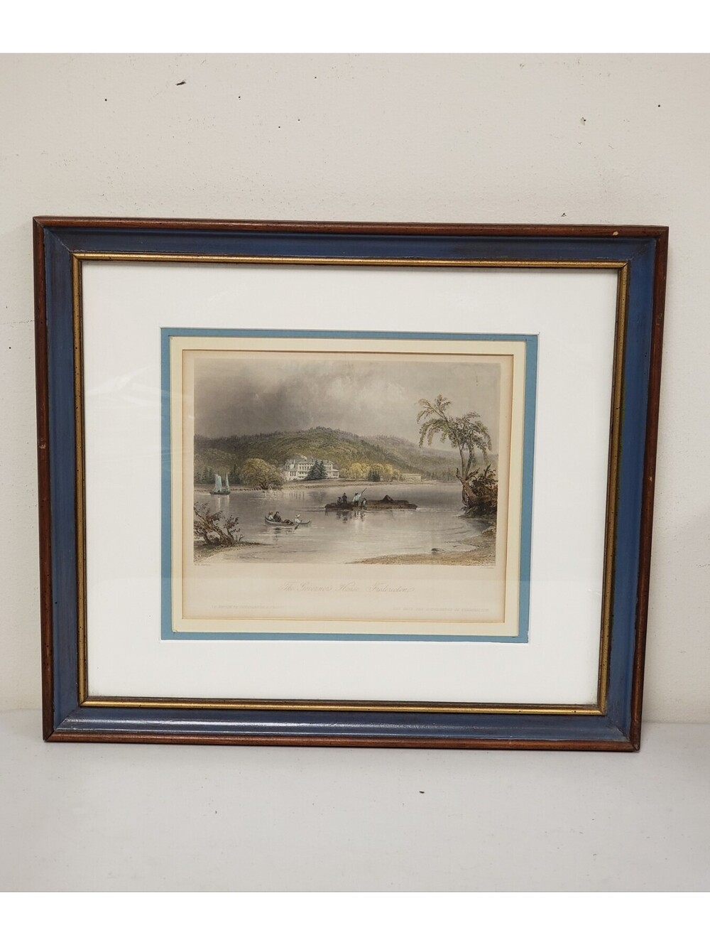 Vintage William Henry Bartlett (1809–1854) The Governor's House, Fredericton GC